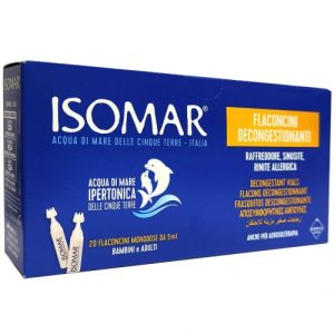 ISOMAR ISOMAR NOSE DECONGESTANT VIALE AMPULE HIPERTONIČNE OTOPINE MORSKE VODE KOD ZAČEPLJENOG NOSA 20×5ML