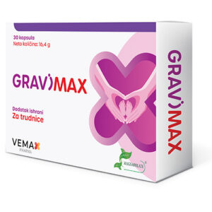 GRAVIMAX KAPSULE MAGNAFOLAT ZA NORMALNI RAZVOJ TRUDNOĆE A30