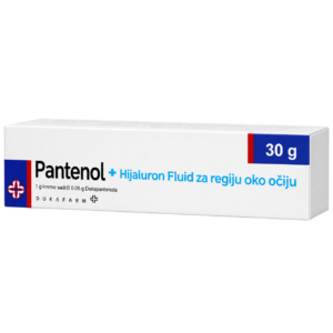 DUKAFARM PANTENOL+HIJALURON FLUID ZA REGIJU OKO OČIJU KREMA 30G