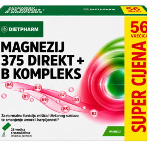 DIETPHARM PROMO MAGNEZIJ 375 DIREKT+B KOMPLEKS GRANULE 1+1 56 VREĆICA