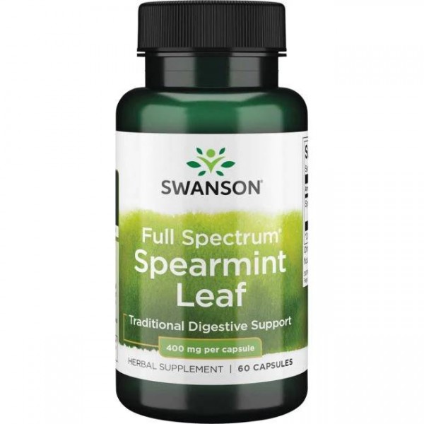 SWANSON SPEARMINT LEAF ZELENA METVICA 400MG KAPSULE KOD PROBAVNIH TEGOBA A60